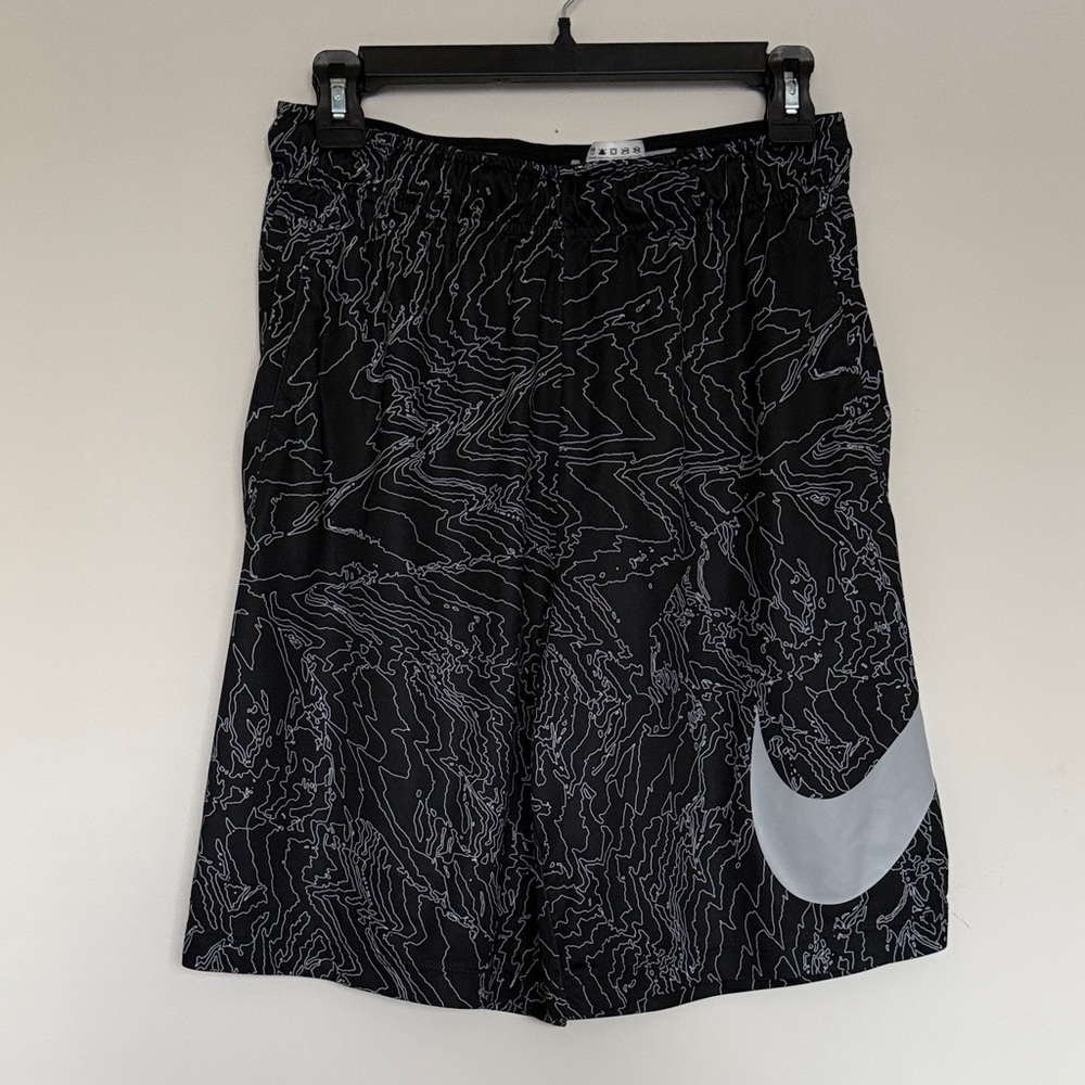 Nike Men's Shorts with Black and Silver Design